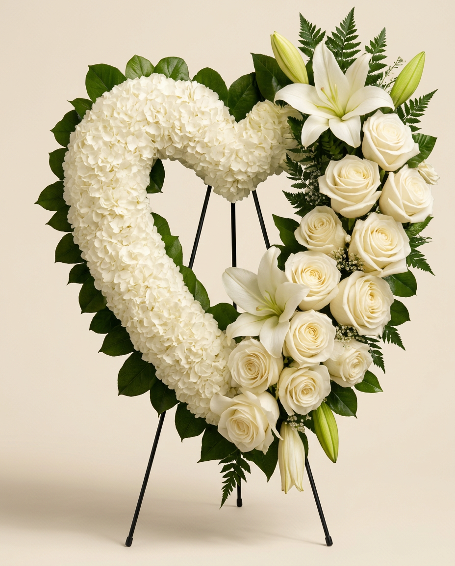 Devotion Heart Wreath — Ivory