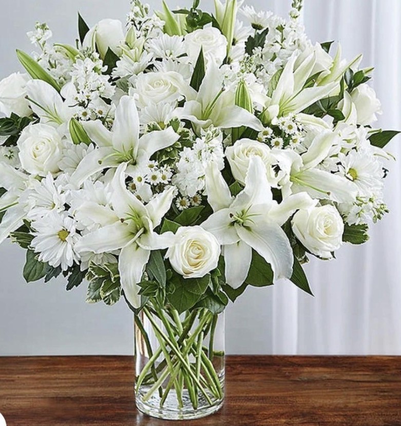 White Lily Vase